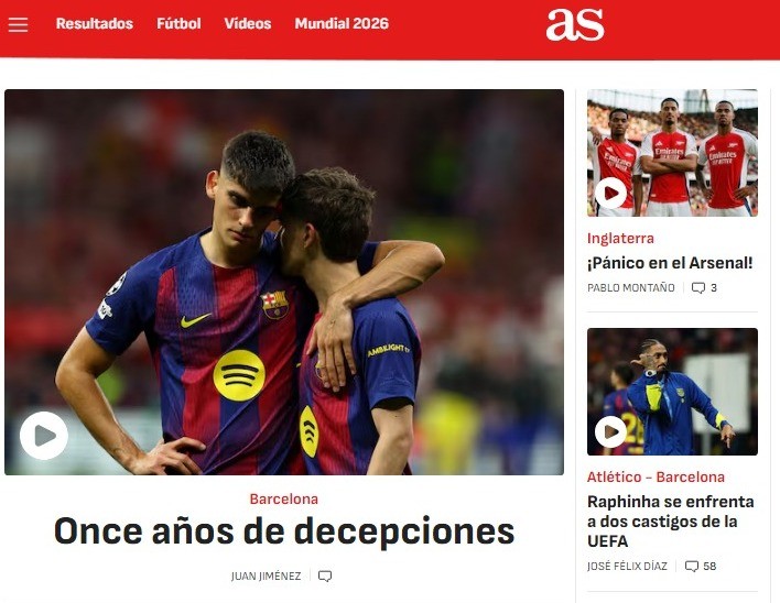 Jornal espanhol destaca fracassos do Barcelona na Champions após queda: "11 anos de decepções"