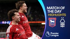 Forest ficou frustrado com a sequência de vitórias após o empate em Ipswich