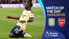Saka garante vitória difícil do Arsenal sobre o Aston Villa