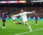 Dois gols de Mbappé garantem a vitória do Real Madrid no final do Barcelona após Raphinha empatar