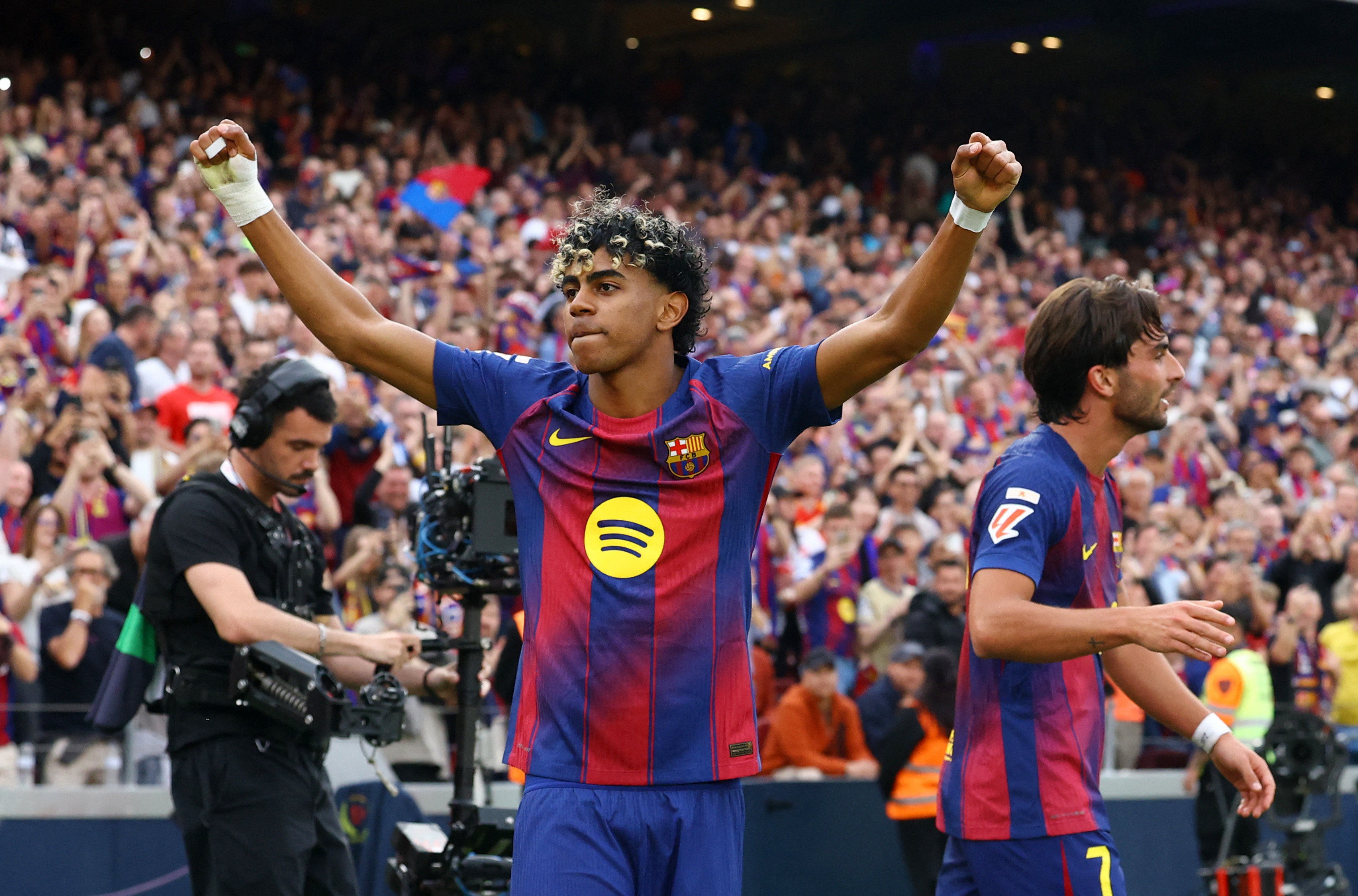 Yamal provoca Simeone antes de Atlético x Barça: "Que ele me coloque no um a um contra um jogador dele"